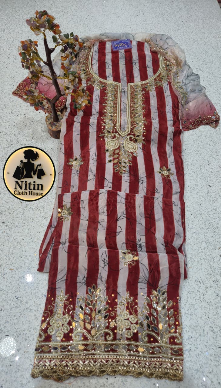 Premium Embroidered Suit Set – Elegant & Festive