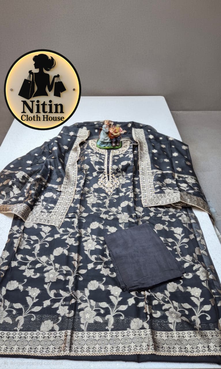 ✨ Elegant Kanjivaram Style Suit Set ✨