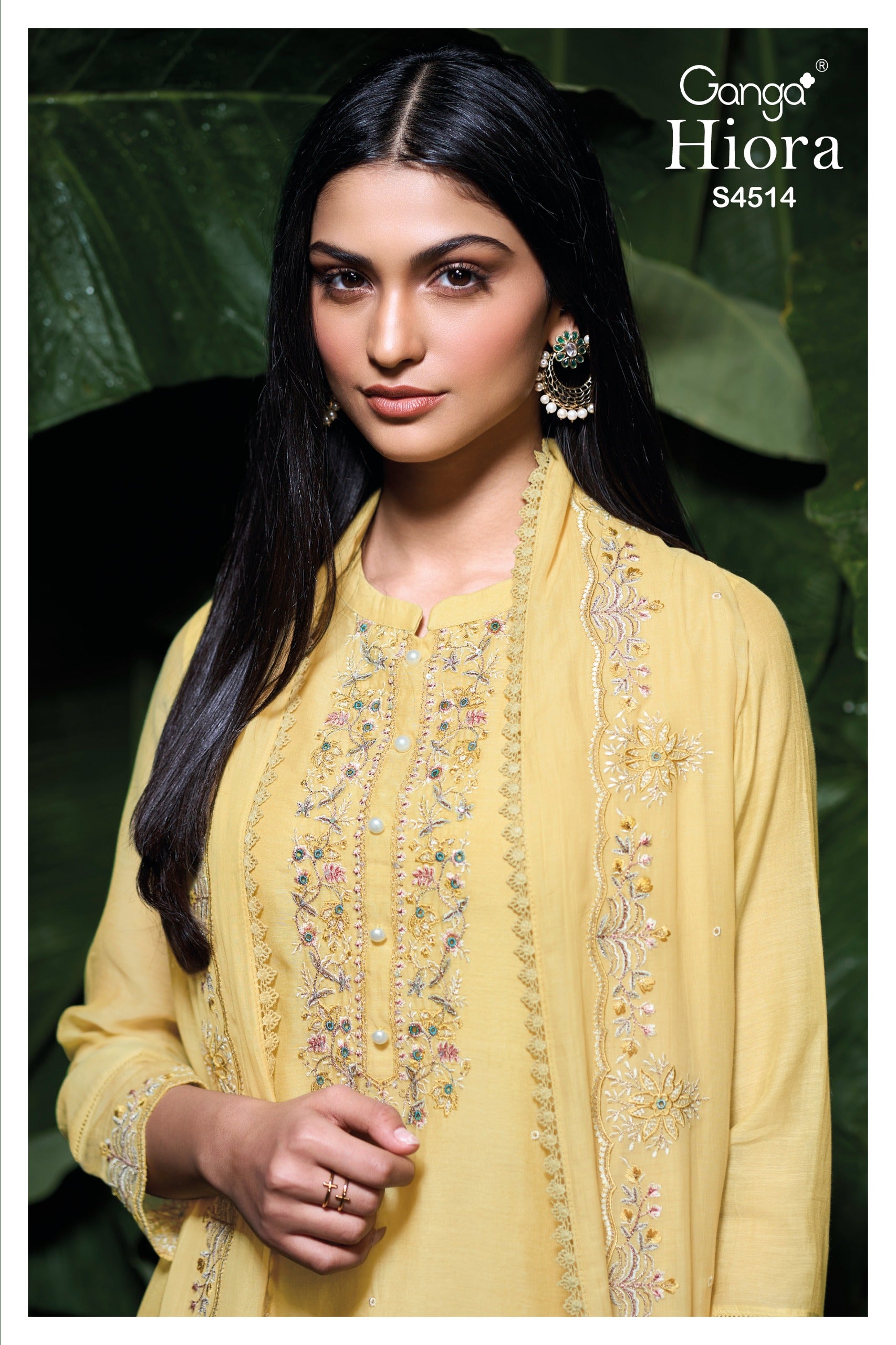 Ganga Elegant Banarasi Mal Embroidered Designer Suit Set