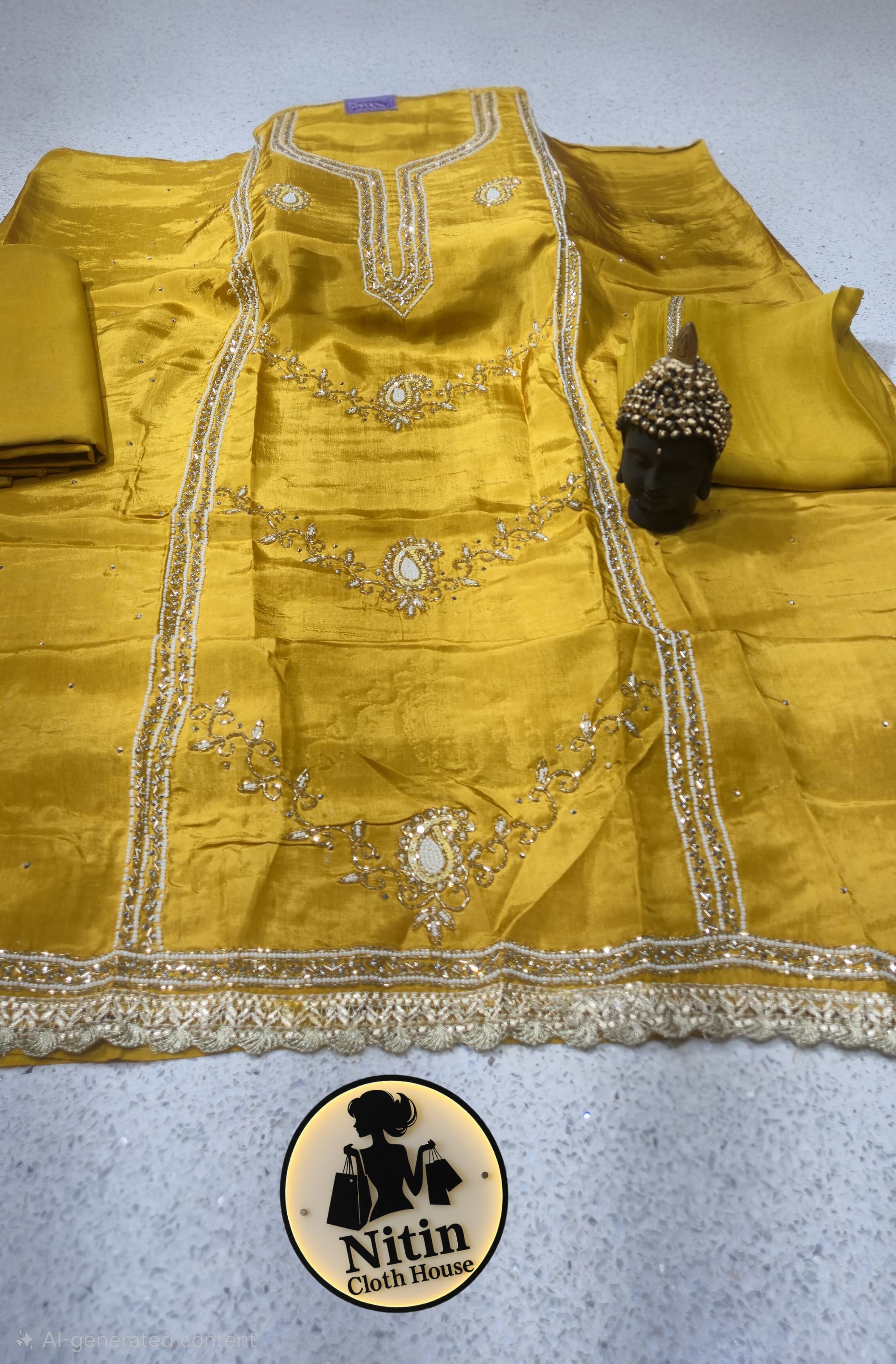 Premium Handcrafted Suit With HO Silk
