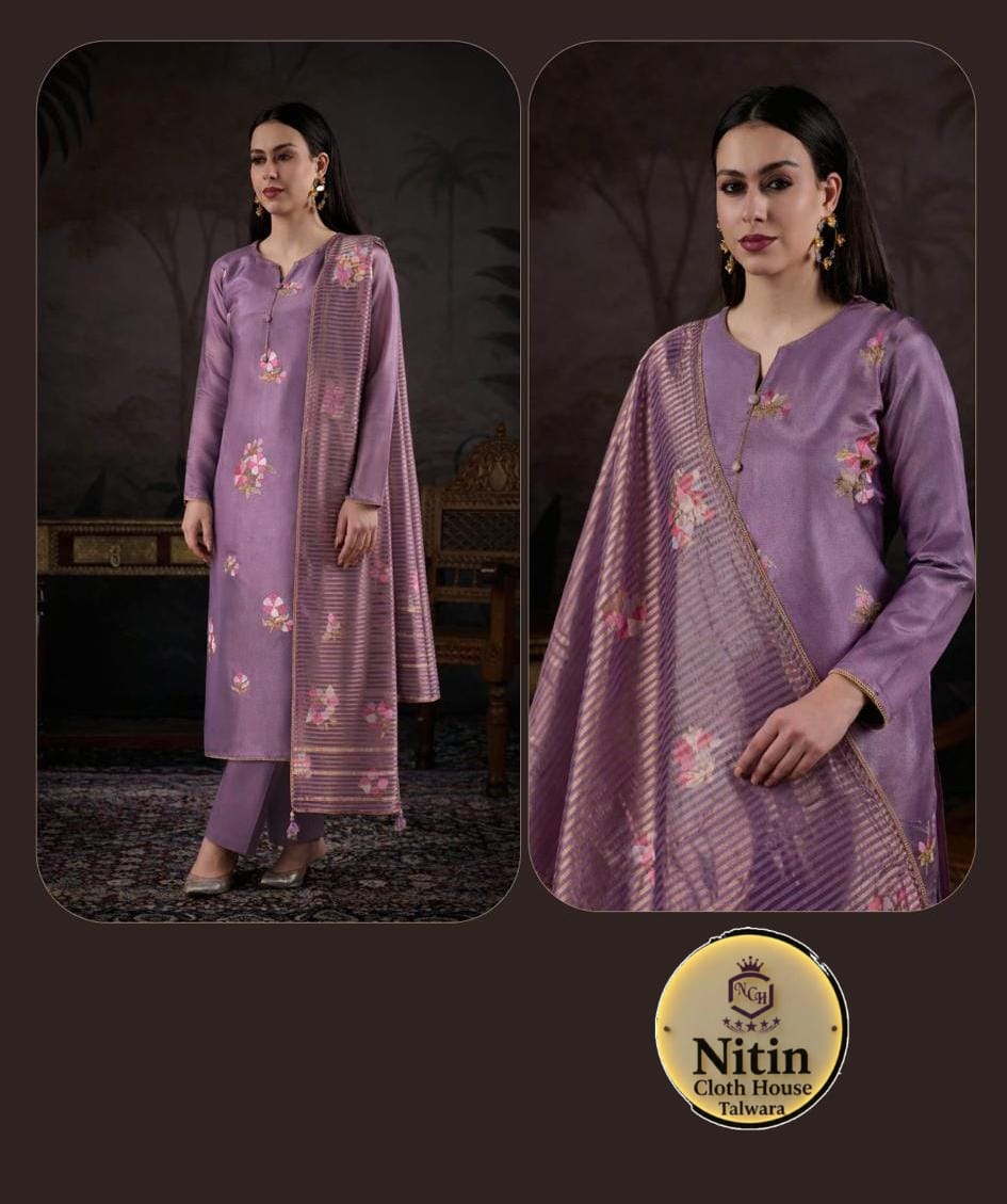 ✨ Premium Gadwal Silk Embroidered Suit Set ✨