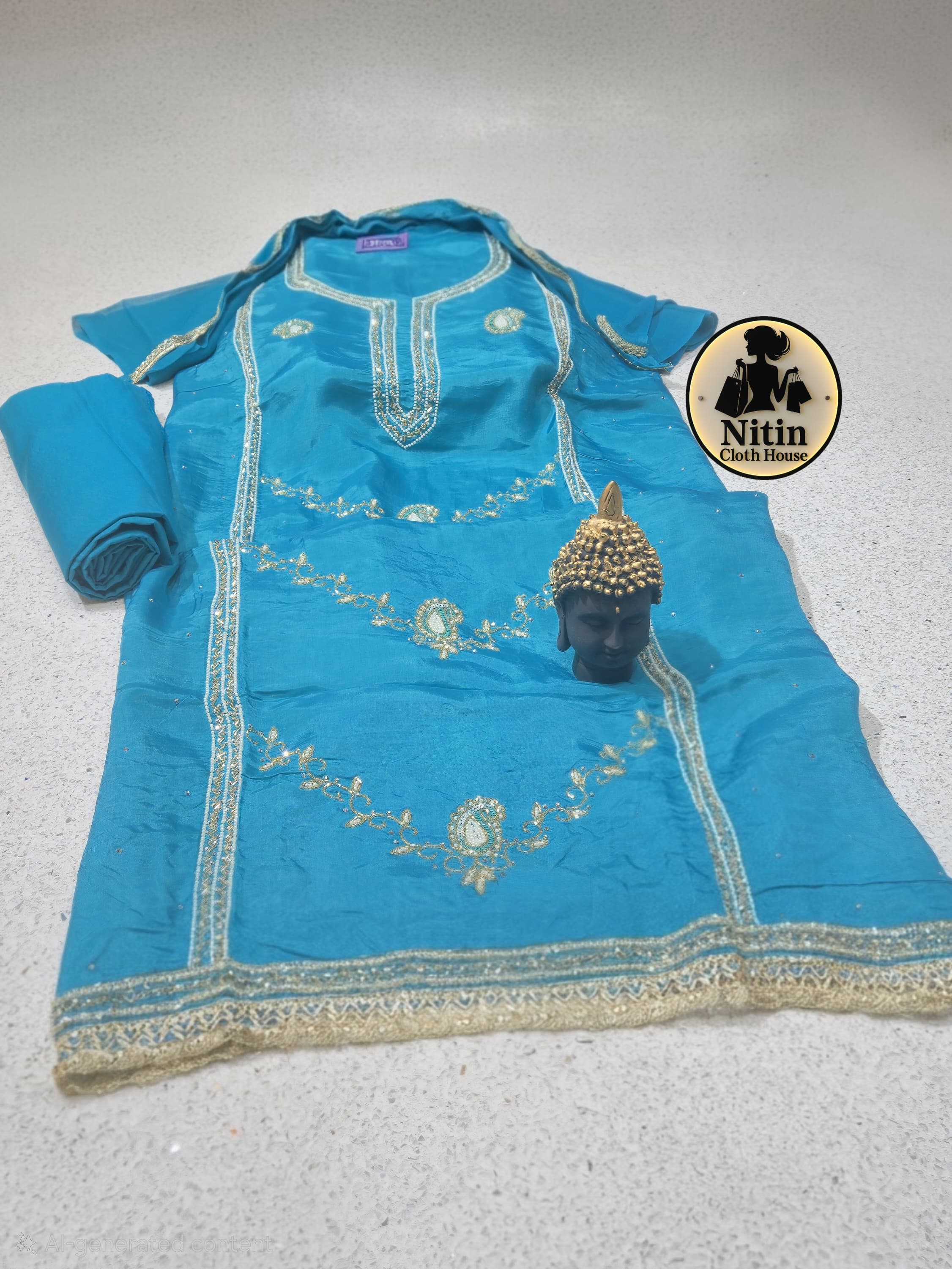 Premium Handcrafted Suit With HO Silk