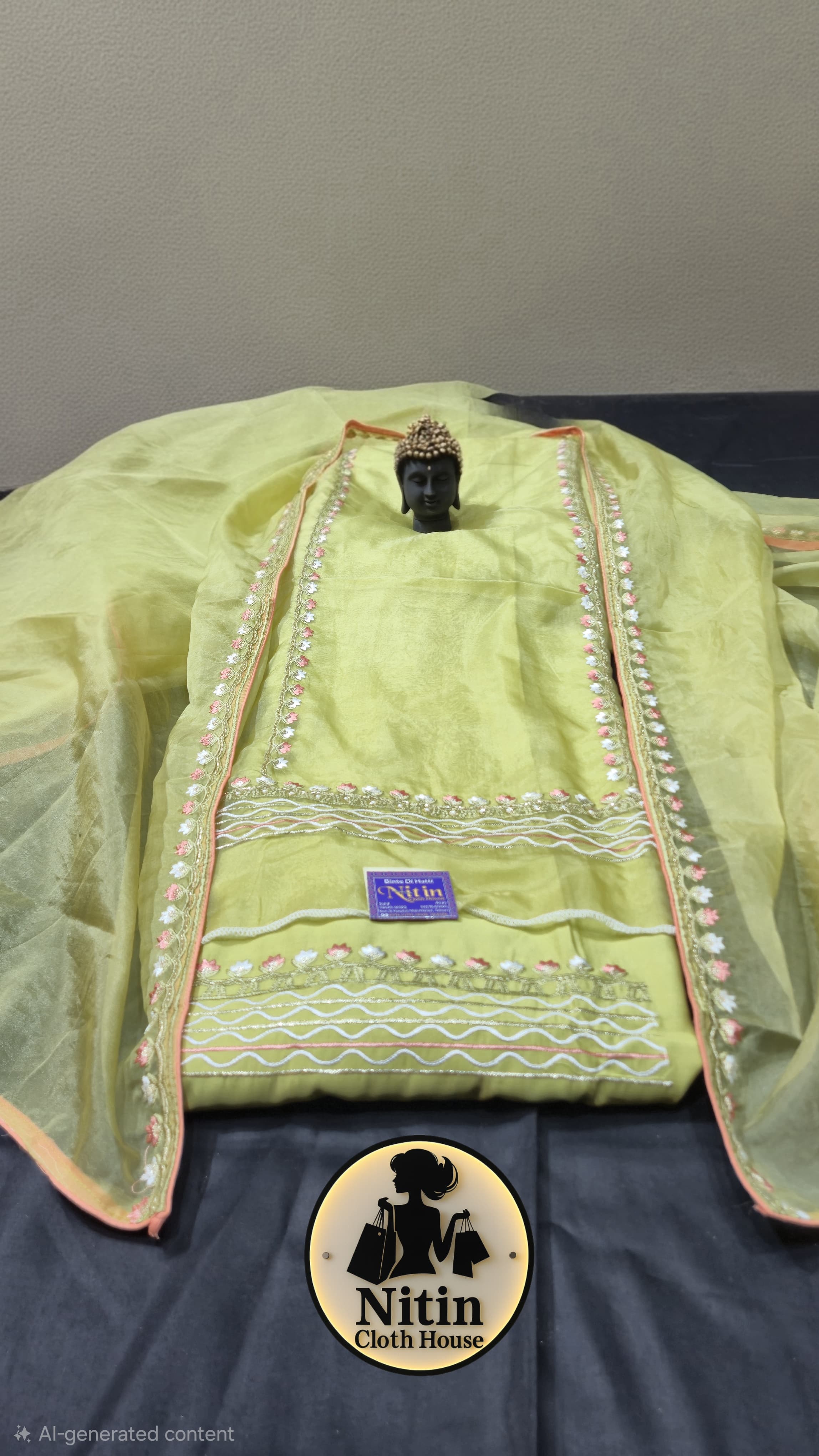 ✨ Elegant Organza Embroidered Suit Set ✨