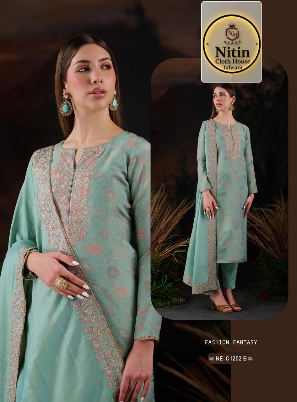 PREMIUM viscose silk JACQuard Suit..🥰🥰