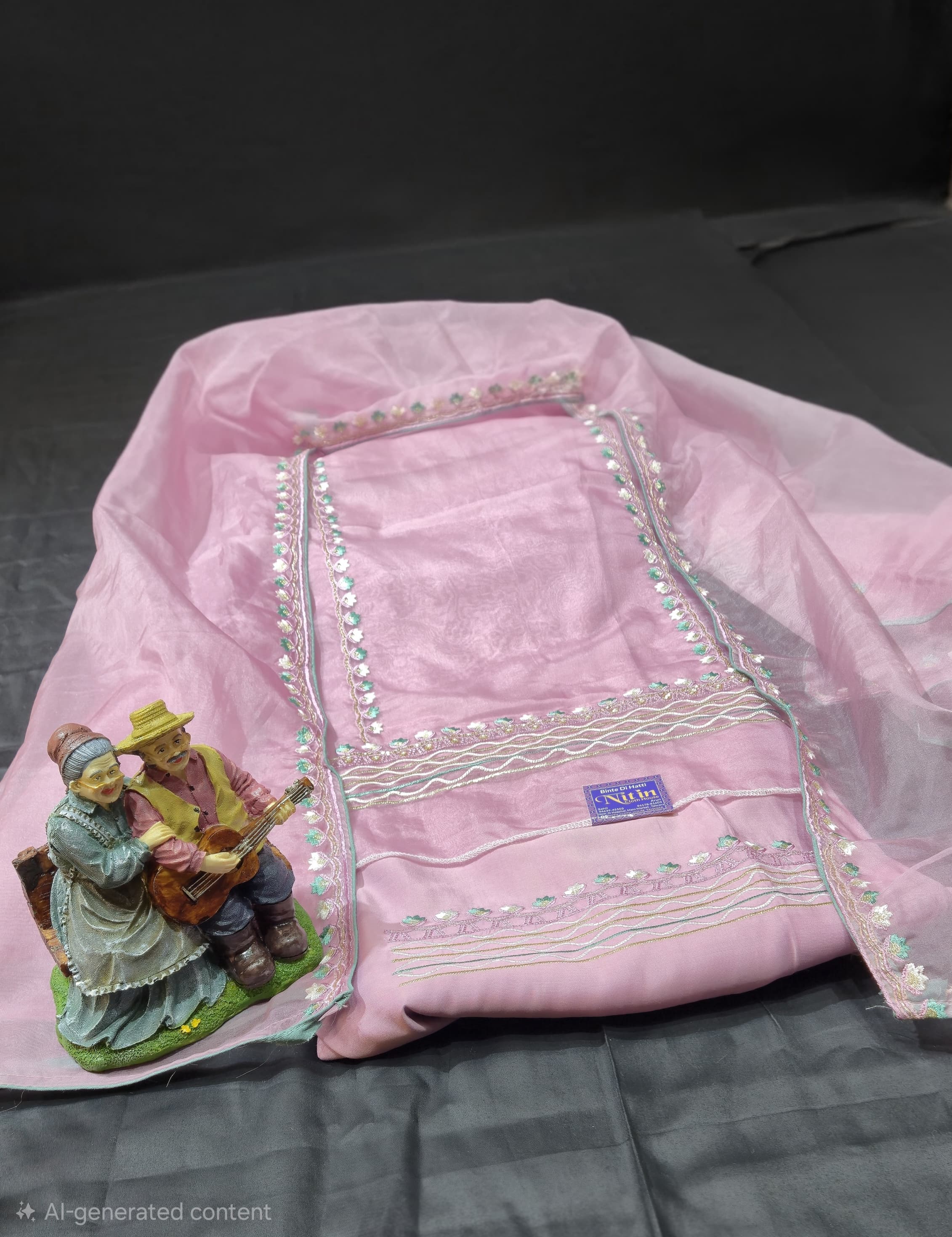 ✨ Elegant Organza Embroidered Suit Set ✨