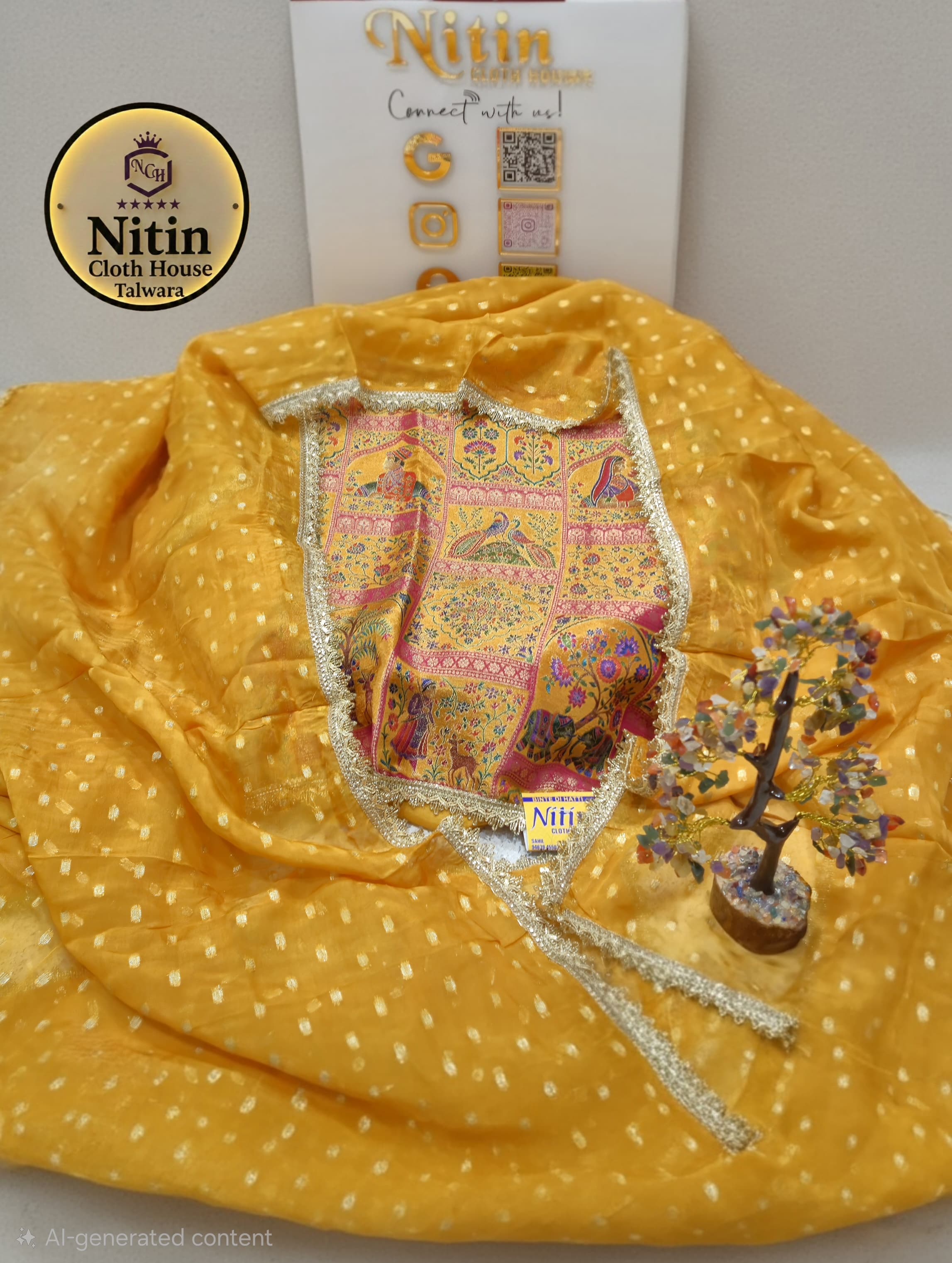 ✨Royal Peacock  Banarasi Suit  with Heritage Motif Dupatta ✨