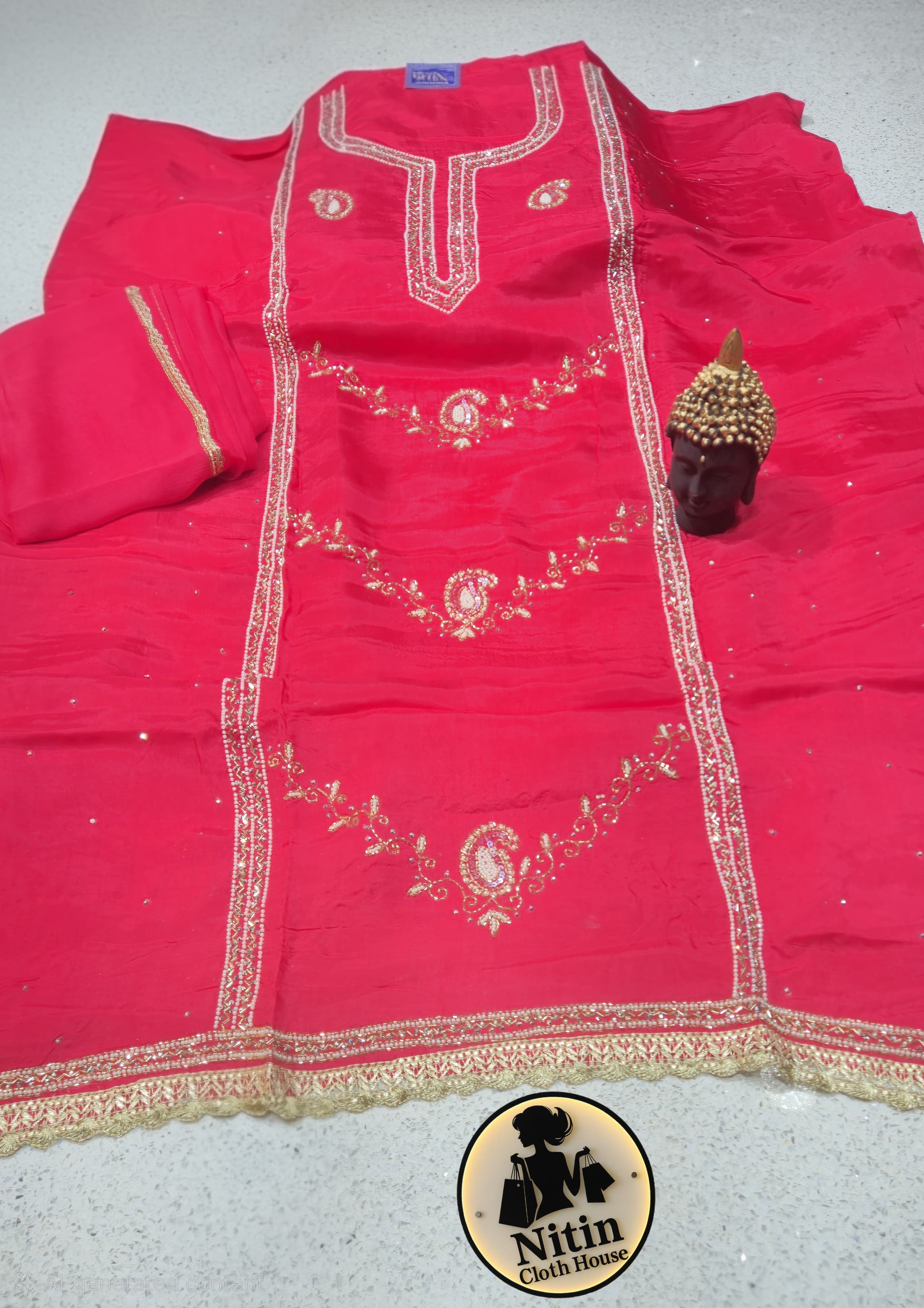 Premium Handcrafted Suit With HO Silk