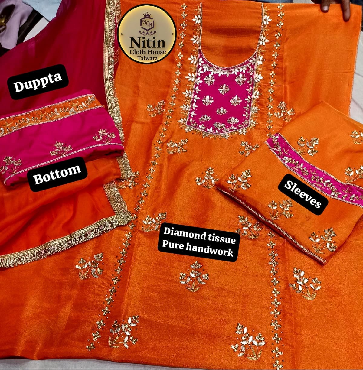 Vibrant Orange Ethnic Suit