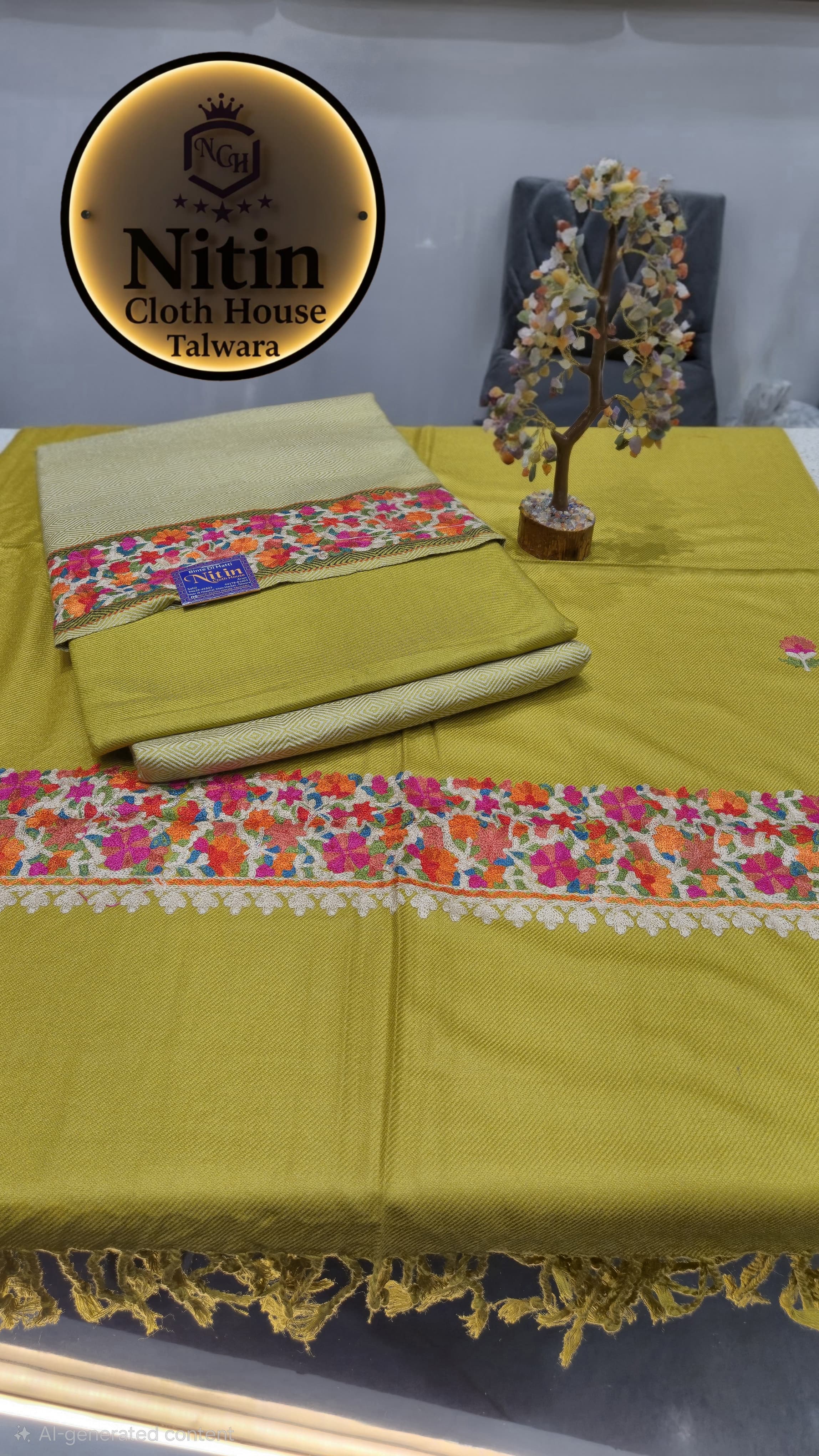 🥶✨Premium Kullu Wool Embroidered Suit✨