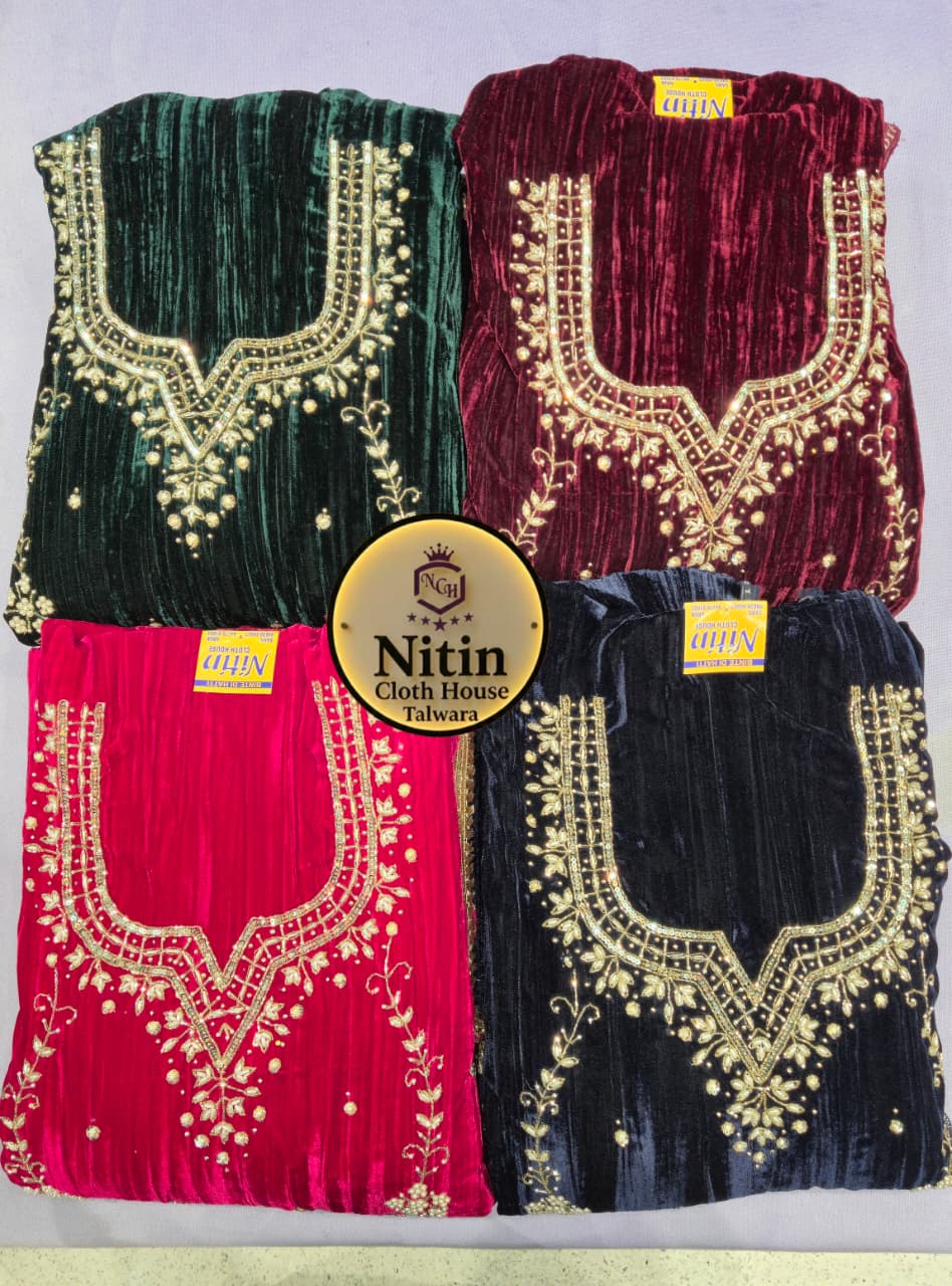 GOLD CRUSH VELVET SUIT