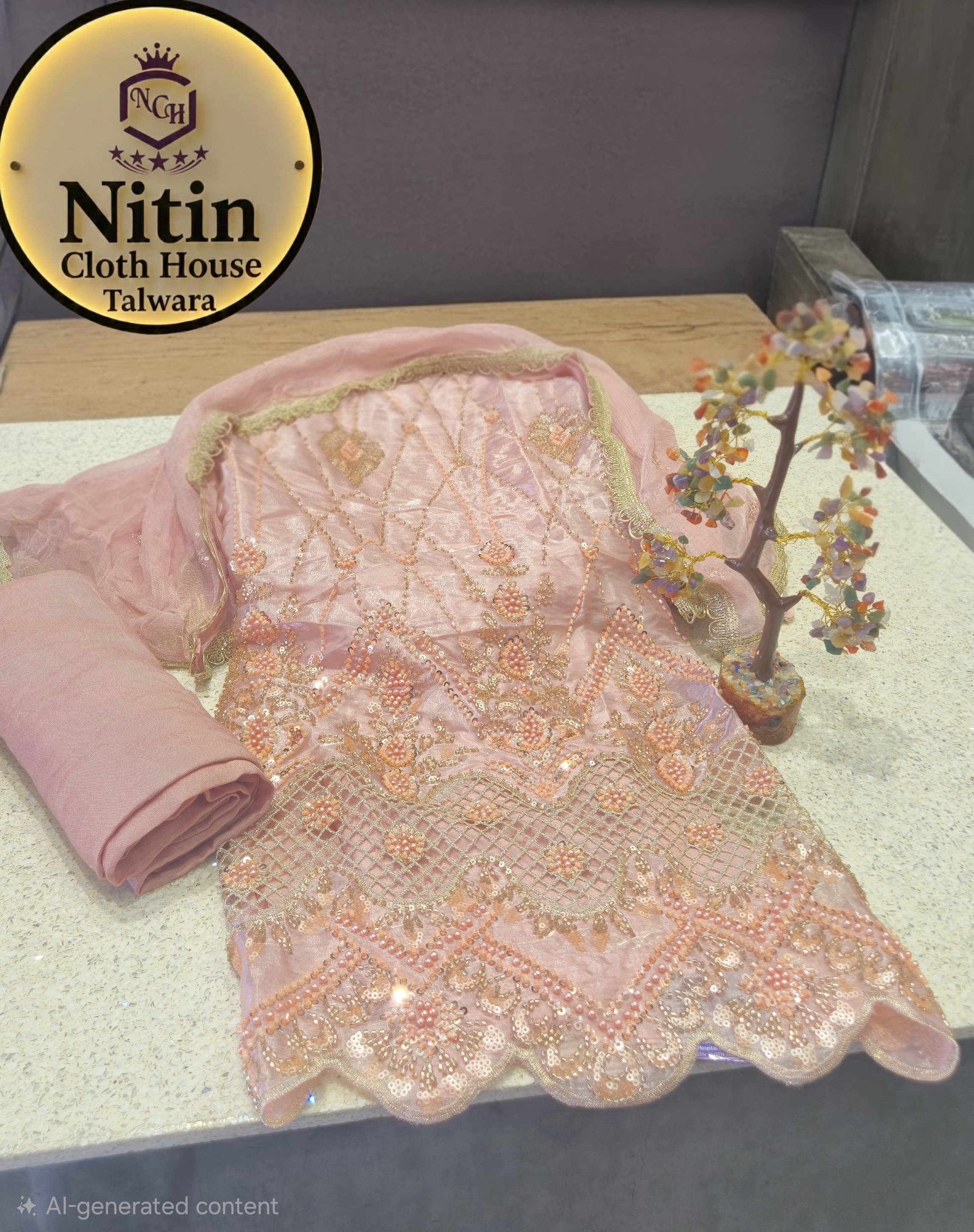 🪻Soft Lilac Luxury Handwork Suit🪻