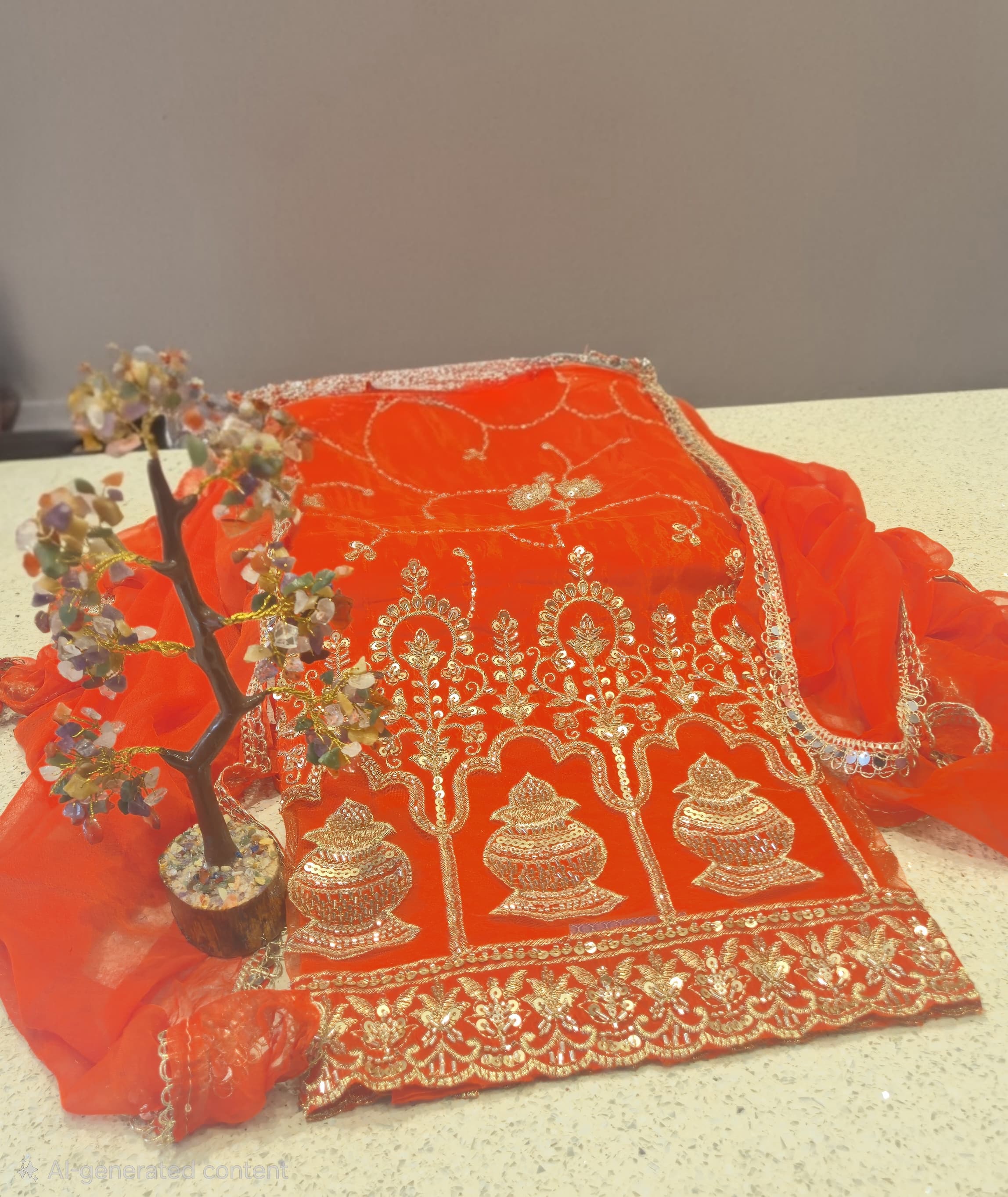 ✨ Elegant Glass Organza Suit ✨