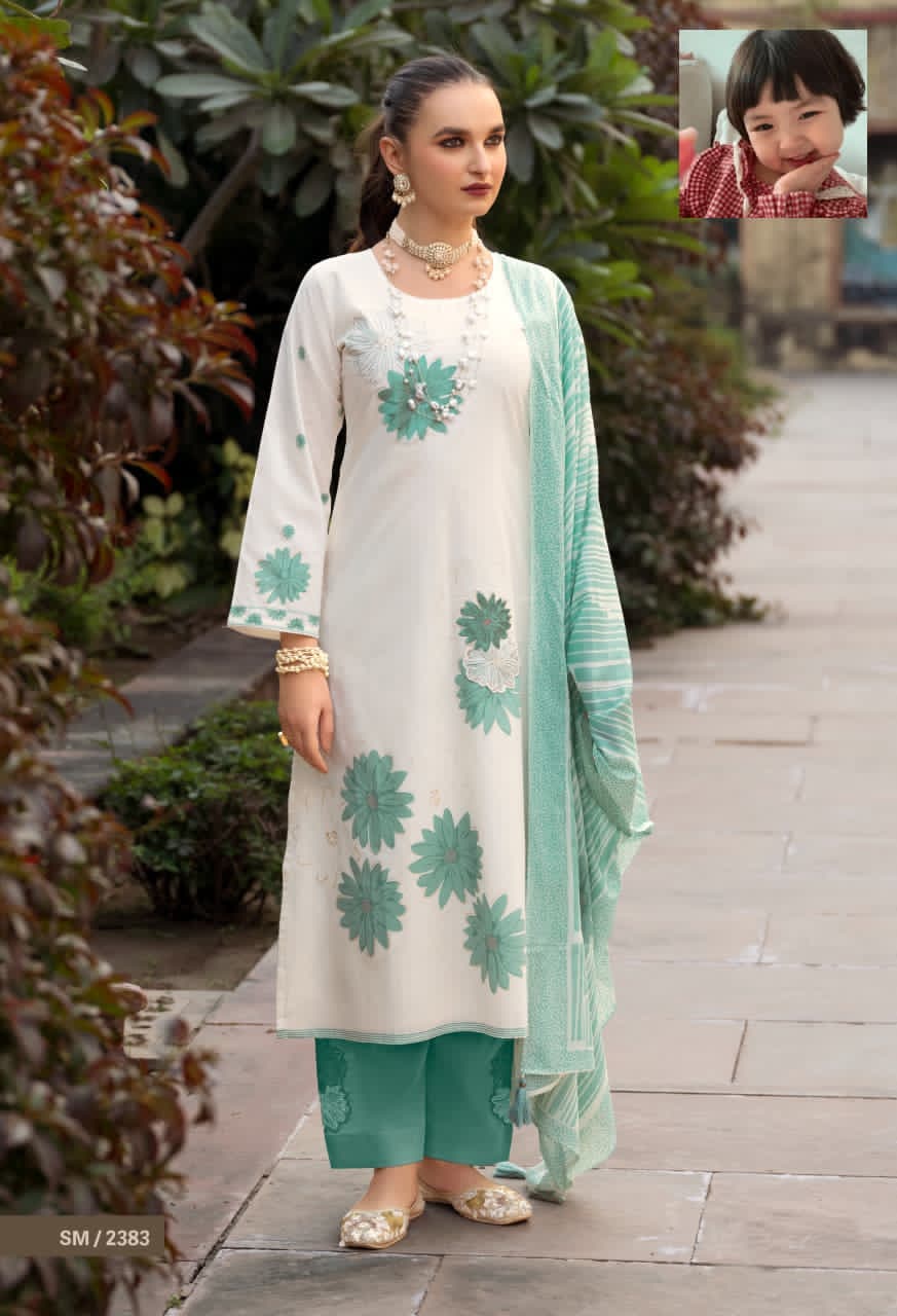 Soft Mint Floral Charm Suit