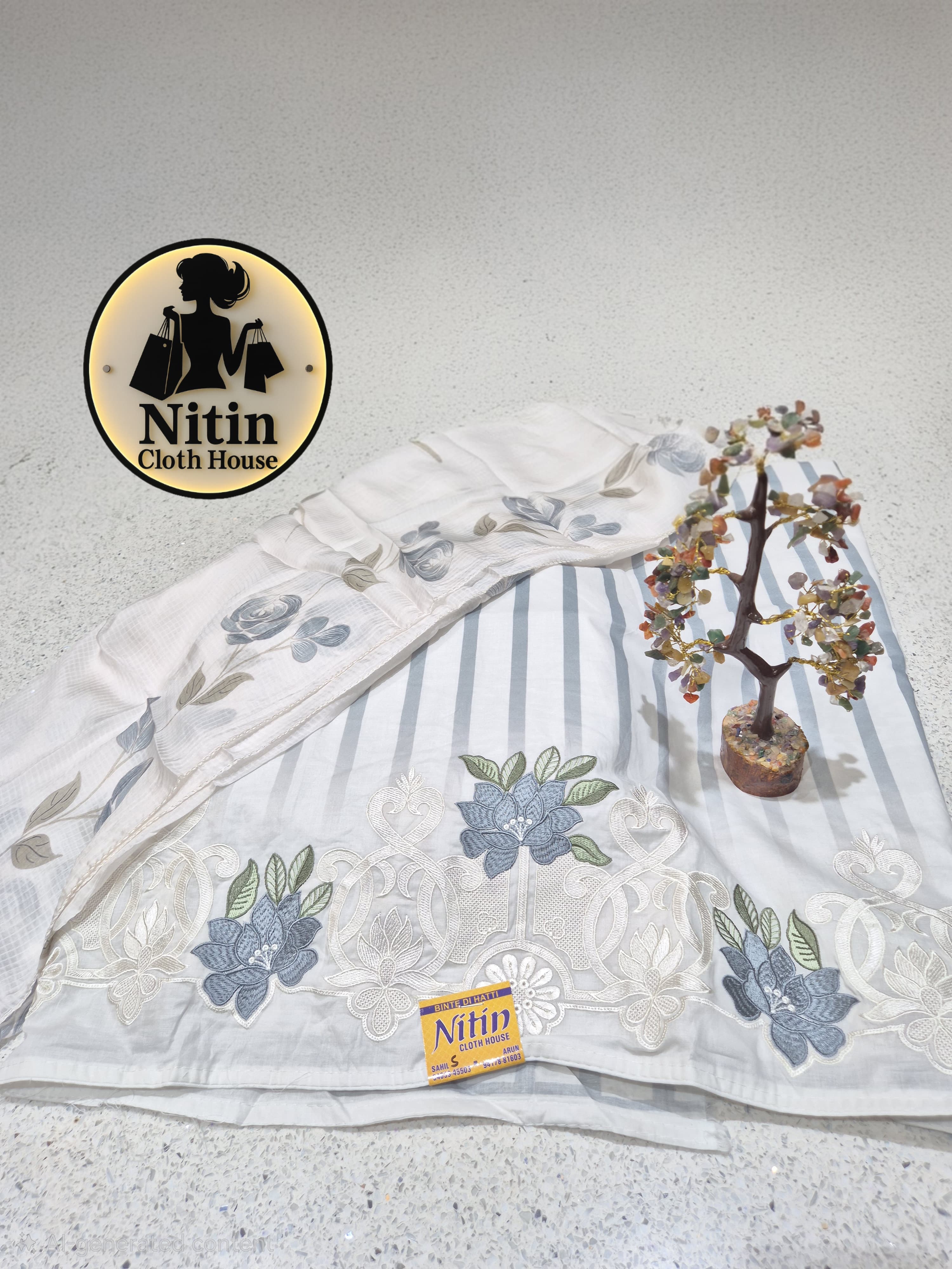 🌸 Elegant Stripe Cotton Suit Set 🌸