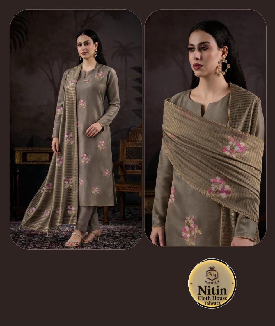 ✨ Premium Gadwal Silk Embroidered Suit Set ✨