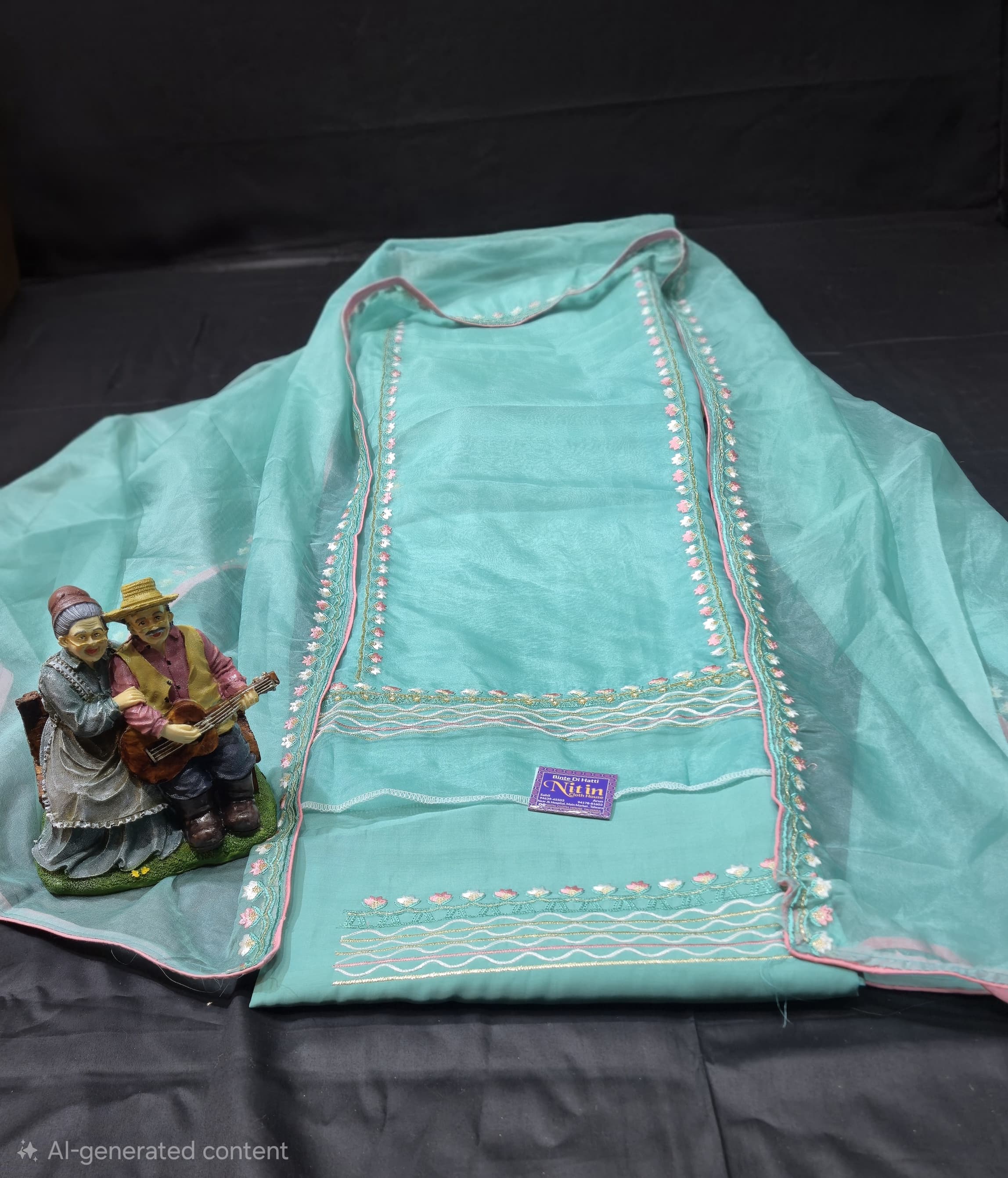 ✨ Elegant Organza Embroidered Suit Set ✨