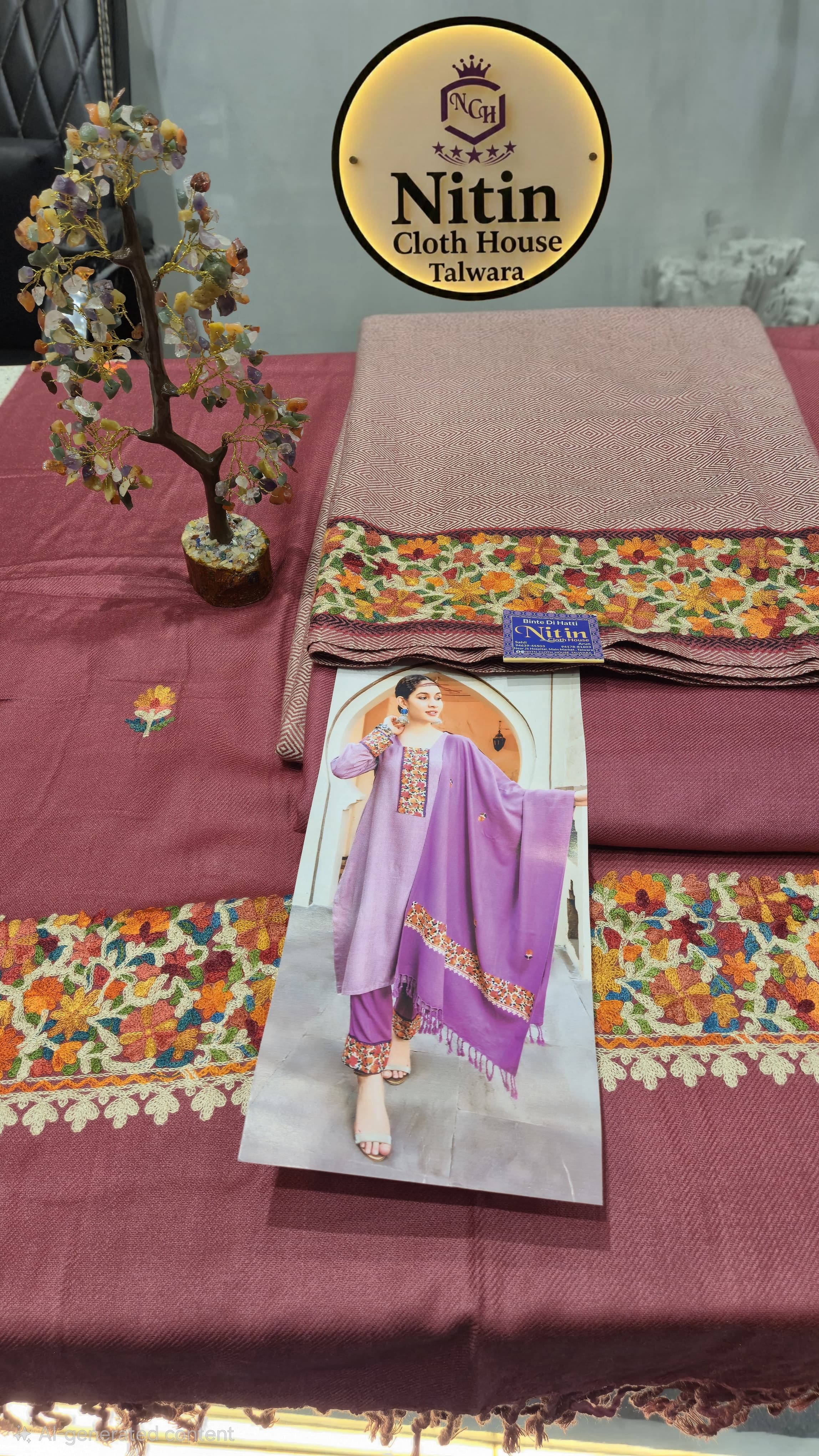 🥶✨Premium Kullu Wool Embroidered Suit✨