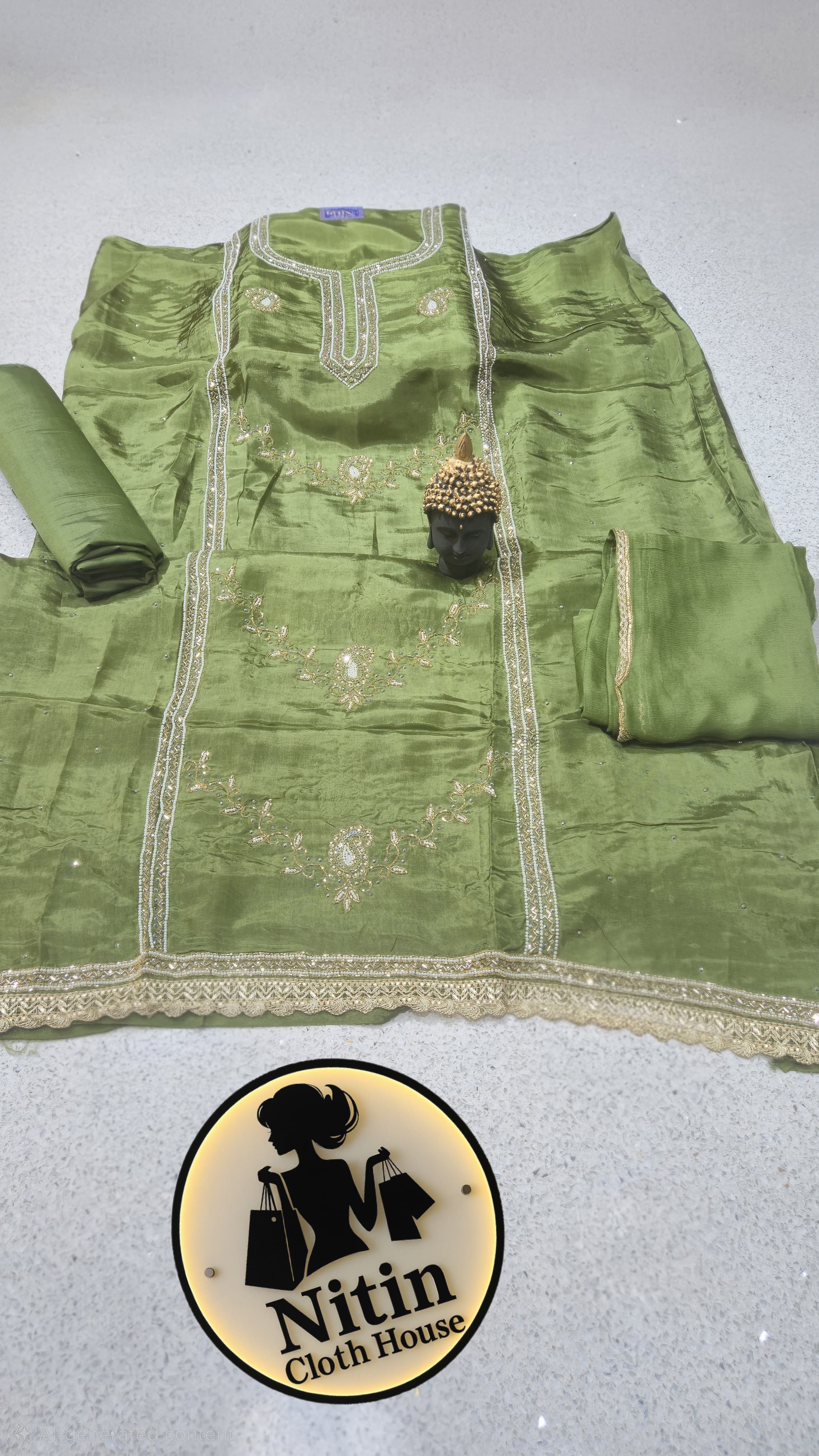 Premium Handcrafted Suit With HO Silk